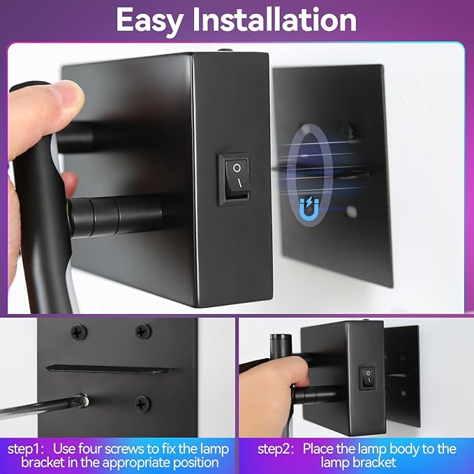 Battery Operated Wall Sconce, 12 Dynamic Modes Wall Sconces Set of Two Battery Operated, 32H Using Time Rechargeable Battery Operated Wall Lights, LED Wireless Sconces for Bedroom 210°Rotate