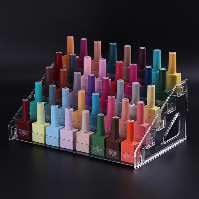 Nail Polish Organizer Clear Acrylic Eyeglasses Display Holder Essential Oil Storage Rack Makeup Stand Tray - 5 Layer