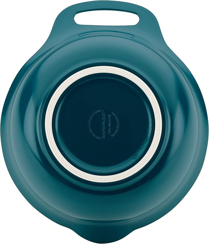 Rachael Ray Tools and Gadgets Nesting / Stackable Mixing Bowl Set with Pour Spouts and Handle - 4 and 5 Quarts, Light Blue and Teal