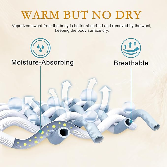 YOUR MOON Luxurious All Season Wool Comforter Twin Size, 100% Natural Australian Wool Filling, Hypoallergenic Comforter Duvet Insert, Noiseless Cotton Shell (White)