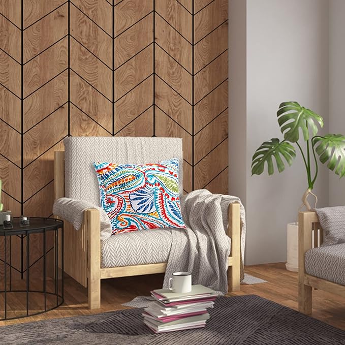 JMGBird Outdoor Pillows Waterproof Set of 2 Outdoor Throw Pillows with Insert Included 18×18 Inch Outdoor Pillow for Patio Furniture