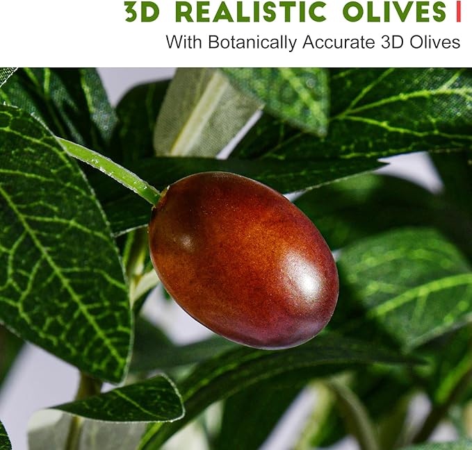 Large Faux Olive Tree Indoor Outdoor Realistic Floor Fake plantas artificiales Trees decorativas Grandes for Home Living Room Master Bedroom Office Porch Outside Patio arboles para decoracion