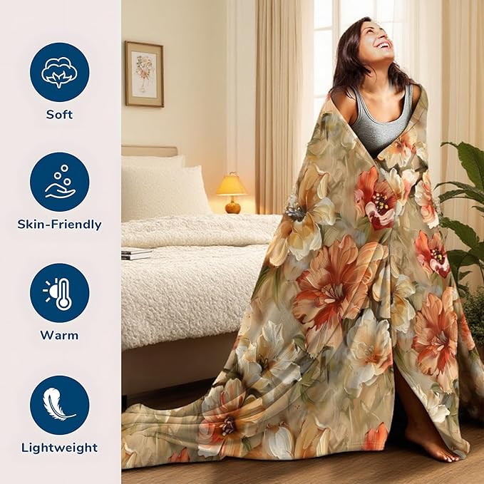 Colorful Dragonfly Blanket, Cozy Flannel Stained Glass Art Style Throw Blanket for Couch Outdoor, Plush Soft Lightweight Travel Blankets for Bed Decor and Gifts, for Women Adults Kids 40"x50"
