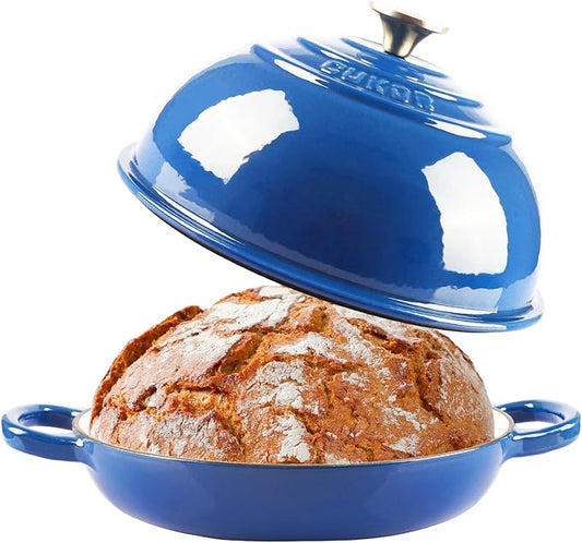 ﻿CUKOR 7QT Dutch Oven Pot With Lid, Enameled Cast Iron Dutch Oven For Bread Baking, Non-Stick Bread Pot for Oven/Stovetop (Roast, Braising, Stewing, Soups)