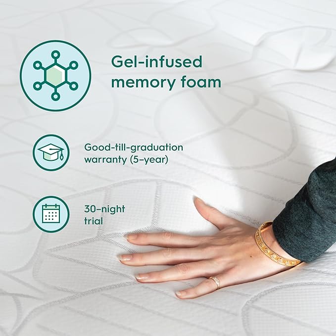 Sleepyhead Twin XL 2 Inch Gel Memory Foam Mattress Topper for College Dorm – Thick, Cooling & Comfortable Mattress Pad with Washable Cover – Dorm Room Essentials for College Students (XL Twin 2")