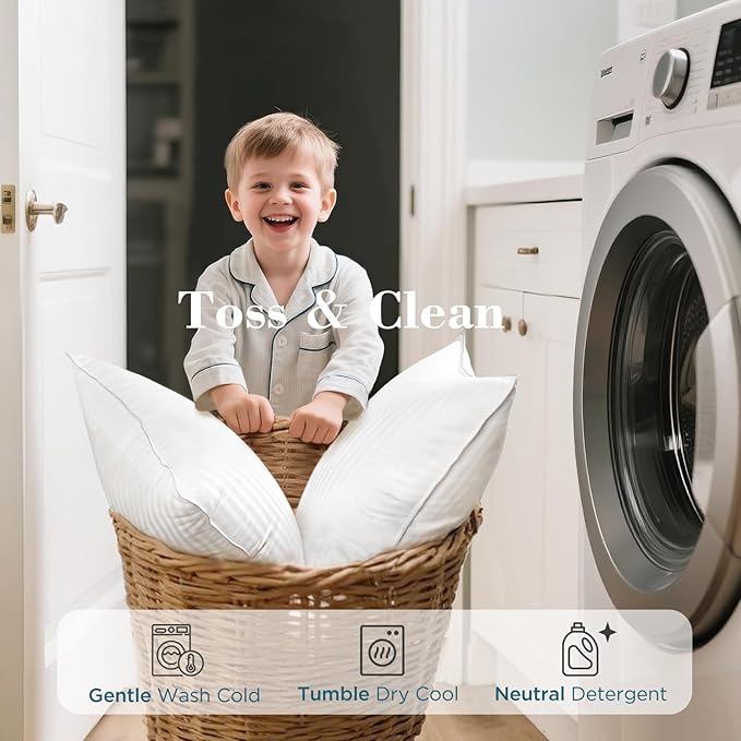 viewstar Bed Pillows King Size Set of 2, Hotel Collection, Down Alternative Big Pillow for Back, Stomach or Side Sleepers, Firm