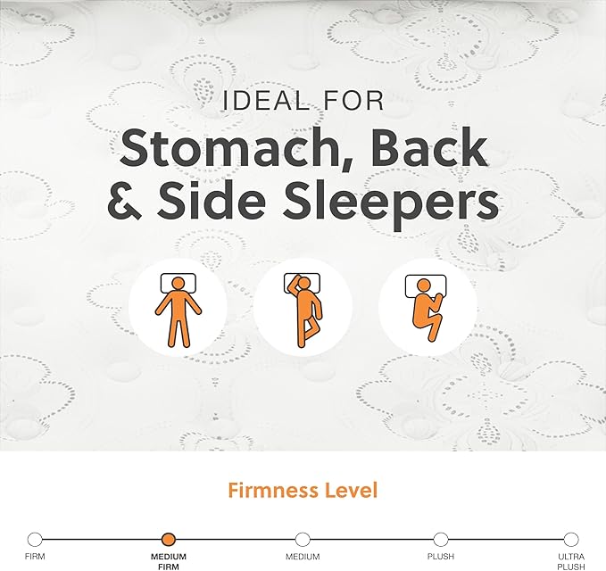 Signature Design by Ashley California King Size Chime 12 Inch Medium Firm Hybrid Mattresswith Cooling Gel Memory Foam for Pressure Relief, Fiberglass Free, Mattress In A Box