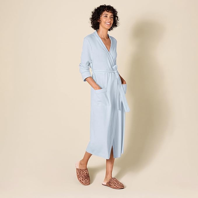 Amazon Essentials Women's Lightweight Waffle Full-Length Robe (Available in Plus Size)