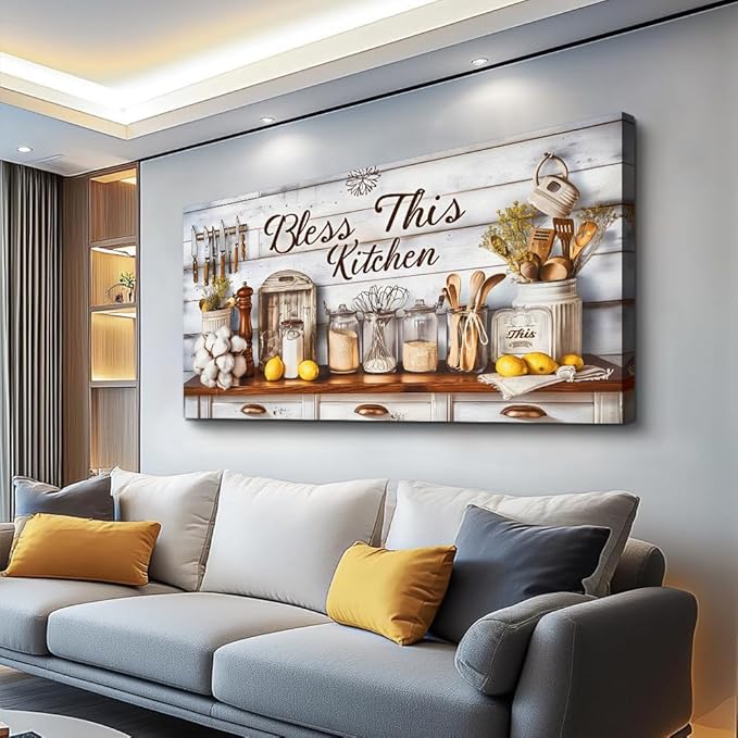 PHAOHUAXM Large Wall Art For Living Room Canvas Wall Decor For Bedroom Office Decoration Kitchen And Dining Room Painting Framed Pictures Printing Artwork Room Mural Aesthetic Home Decor 30"x60"