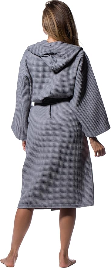 Turquaz Lightweight Full-Length Robes For Women Waffle Kimono Bathrobe - Soft, Fast-Drying, Long-Lasting Cotton Blend Unisex