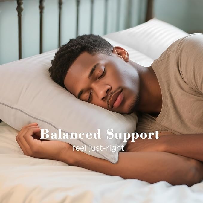 viewstar Bed Pillows King Size Set of 2, Hotel Collection, Down Alternative Big Pillow for Back, Stomach or Side Sleepers, Firm