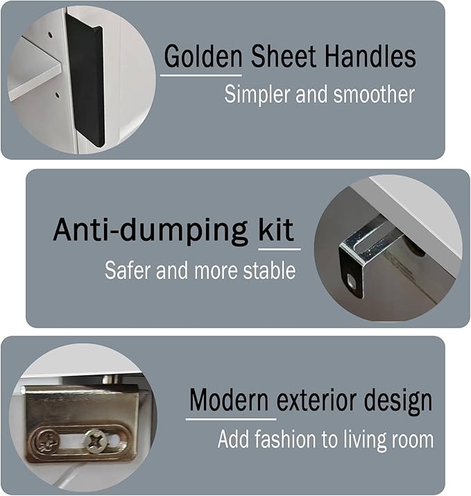 TaoHFE Console Table with Storage with Doors,Modern Fashion White Narrow Side Table Wooden Entry Table with Storage,Hallway Table for Living Room Entryway