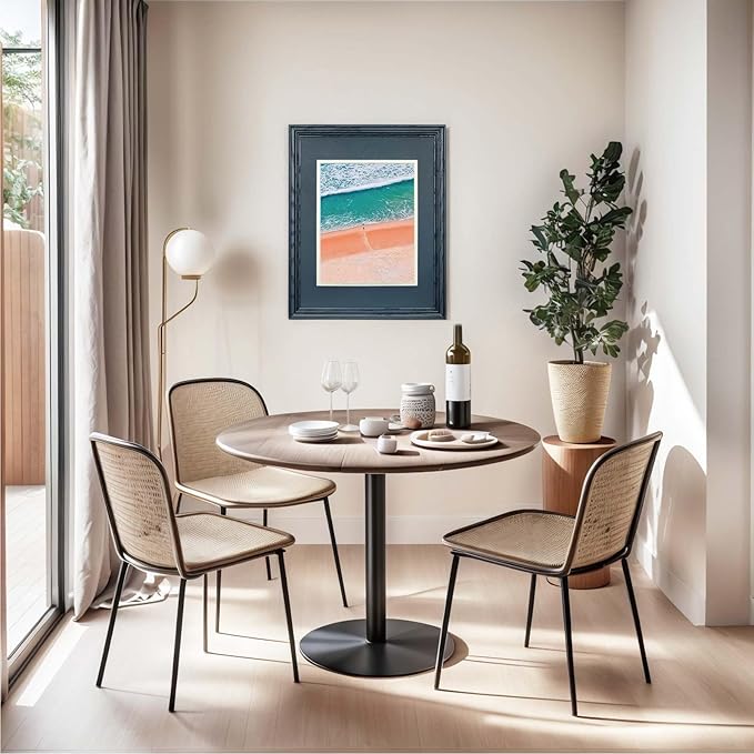 11x14 Picture Frame for Wall Hanging Solid Oak Wood, 8x10 Picture Frame with Mat,11x14 Premium Photo Frame with Real HD Tempered Glass,Ideal for Home Decor, Art Gallery,Black, 1 Pack