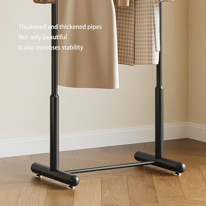 Metal Small Clothes Rack, Arched shape Clothing Racks for Hanging Clothes,Heavy Duty Garment Rack for Small Spaces Modern Coat Rack Stand for Entryway, Bedroom (black)