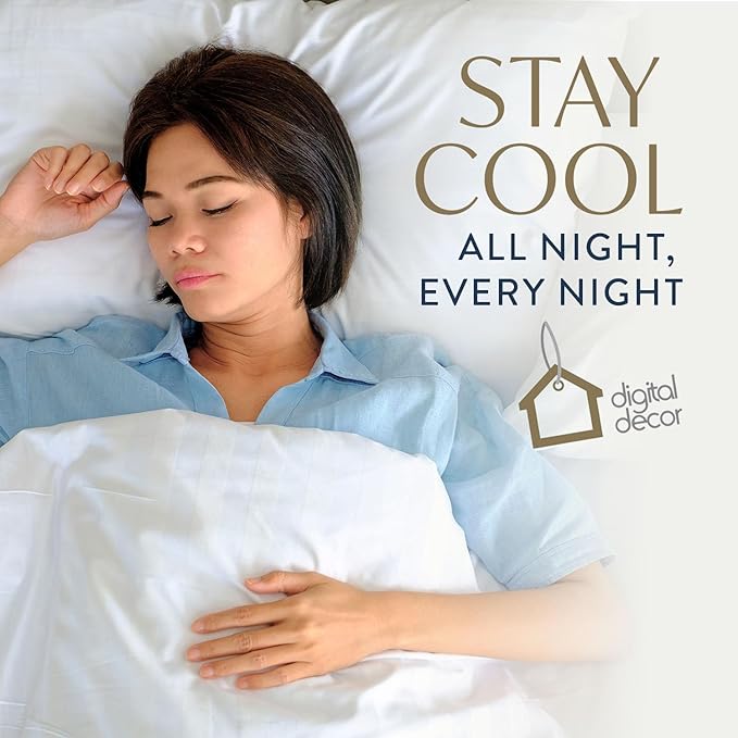 Digital Decor 100% Cotton King Size Hotel Pillows, U.S. Made Hypoallergenic Pillows with Down Alternative Fiber Fill, Set of 2, Three Comfort Levels, (Soft, Medium, Firm) Firm