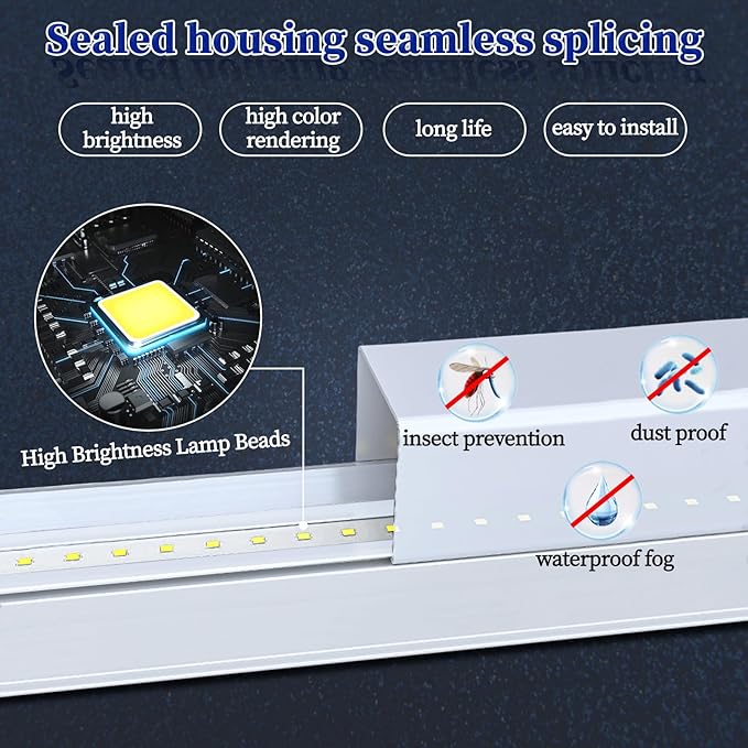 Hexagon Led Lights, Hexagon Garage Lights, 14 Grids High Brightness 680W 88400 Lumens Honeycomb Lights Ceiling for Auto Beauty Detailing Shop,Exhibition Hall, Gym