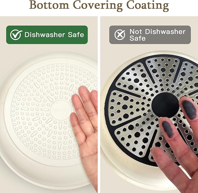 GiPP Ceramic Pots and Pans Set Non Stick, Nonstick Detachable Handle Cookware Sets, Healthy Non Toxic PFAS PFOA & PTFE Free, Dishwasher ＆Oven Safe, Induction Kitchen Pot and Pan, 21 Piece Cream