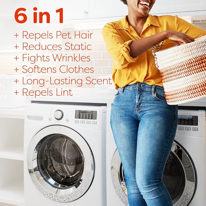 Bounce Pet Hair and Lint Guard Fabric Softener Dryer Sheets | Fresh Scent | 3X Pet Hair Fighters | Mega Sheets | 180 Count, Pack of 3