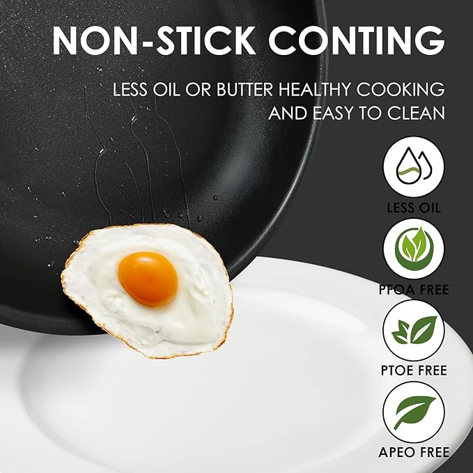 Stainless Steel Pots and Pans Set, Induction Cookware 4-Piece with Lid, Cookware Sets for Oven & Dishwasher Safe By MOMOSTAR