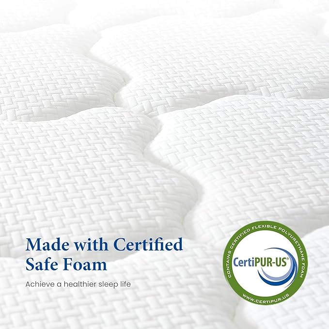 Twin Mattress 12 Inch, Medium Multilayer Cooling Gel Memory Foam Hybrid Mattress for Pain Relief & Deep Sleep, Twin Size Bed in a Box, None of Fiberglass