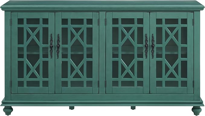 Martin Svensson Home Elegant TV Stand, 63" W x 35" H, Antique Teal-Green