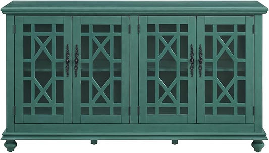 Martin Svensson Home Elegant TV Stand, 63" W x 35" H, Antique Teal-Green