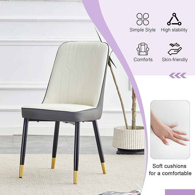 45 Inch Round Dining Table Set for 4, 5 Piece Kitchen Table and Chairs Set, Black Faux Marble Table Top, Small Space Dining Set for Apartment or Dining Room