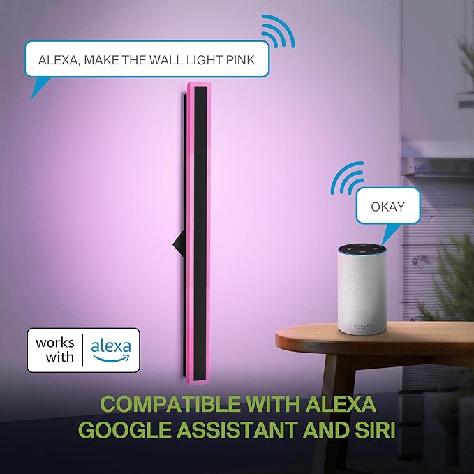 ASD LED 48" Long Wall Mount Light Fixture, Outdoor & Indoor Linear Sconce | RGBW, Smart, Waterproof, Anti-Rust, ETL Listed | 36W 1900LM 2700-6500K 100-277V | Exterior Porch Lighting | Black