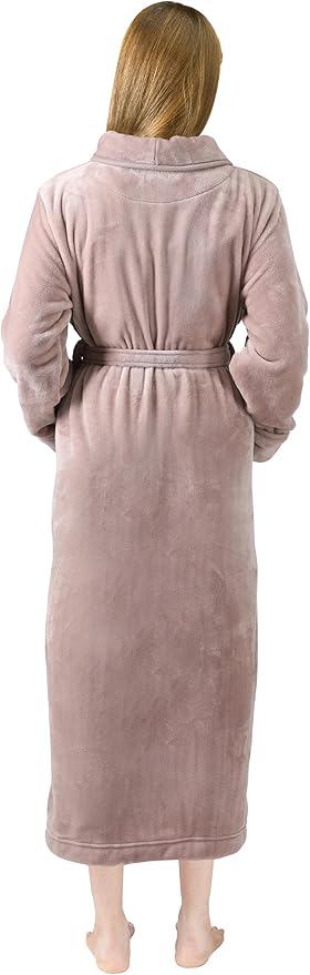 NY Threads Premium Womens Robe, Plush Fleece Long Bath Robe for Women, Fluffy Soft Women's Bathrobe
