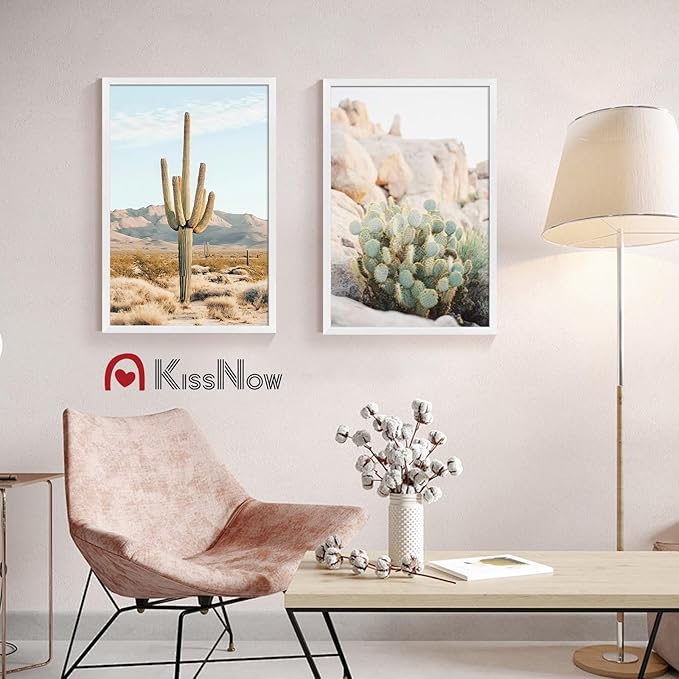 24x36 Poster Frame 4 Pack, Textured White Solid Wood Picture Frame, Wall Hanging