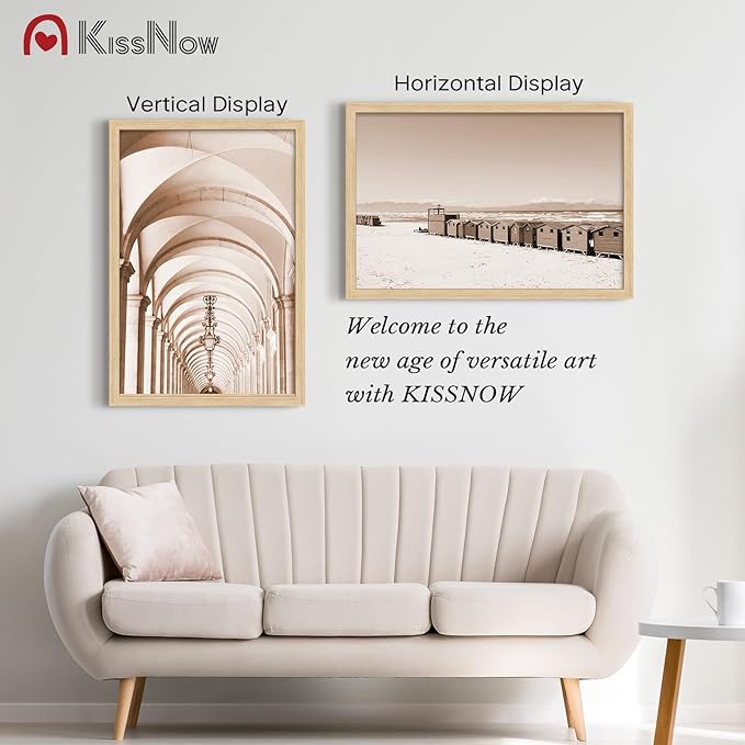 20x30 Poster Frame 4 Pack, Natural Oak Wood Picture Frame with Polished Plexiglass, Wall Hanging