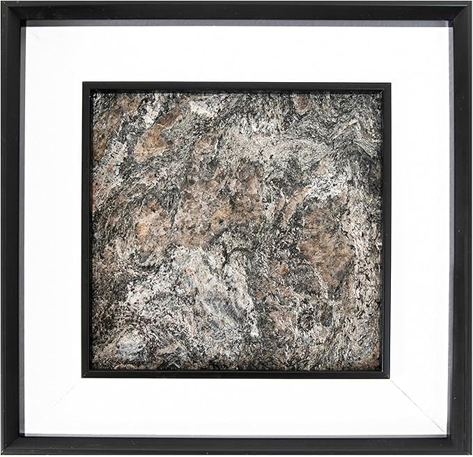 Natural Marble Decorative Wall Art Home Decor for Bedroom Abstract Lithographic Painting for Living Room Hand Made Aesthetic Classroom Farmhouse Heavy Texture Picture Frames 10x10 in Platinum Diamond