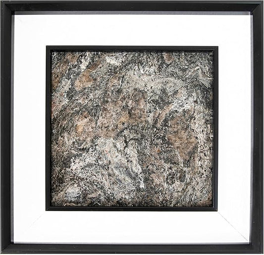 Natural Marble Decorative Wall Art Home Decor for Bedroom Abstract Lithographic Painting for Living Room Hand Made Aesthetic Classroom Farmhouse Heavy Texture Picture Frames 10x10 in Platinum Diamond