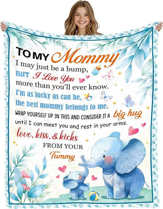New Mom Gifts for Women, New Mom Blanket, Gifts for Mothers Day, Mother to be Gifts for 1st Time, First Pregnancy Gifts for Women Throw Blanket 50"x60"