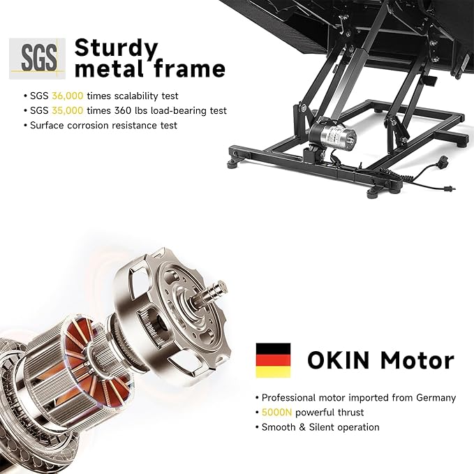Large Power Lift Chairs Recliners for Big and Tall Elderly, 3 Position Lift Recliner Chair with Extended Footrest, Heating and Massage, USB-A USB-C, Cup Holder, Side Pocket, Grey