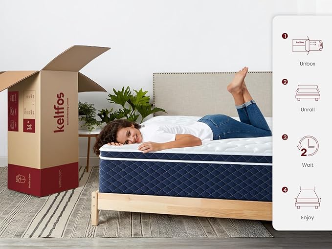 Twin XL Mattress 14 Inch, Medium Firm Targeted Side, Back & Combination Sleepers, 4 Layer Gel Memory Foam Hybrid Mattress for Back Pain & Balanced Comfort, Mattresses in a Box | 80" x 38"