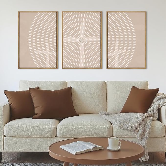 Framed Jesus Wall Art Jesus Feeds The 5000 Canvas Wall Art Christian Paintings Neutral Painting Artwork for Living Room Bedroom Office 16x24 Inch Set of 3