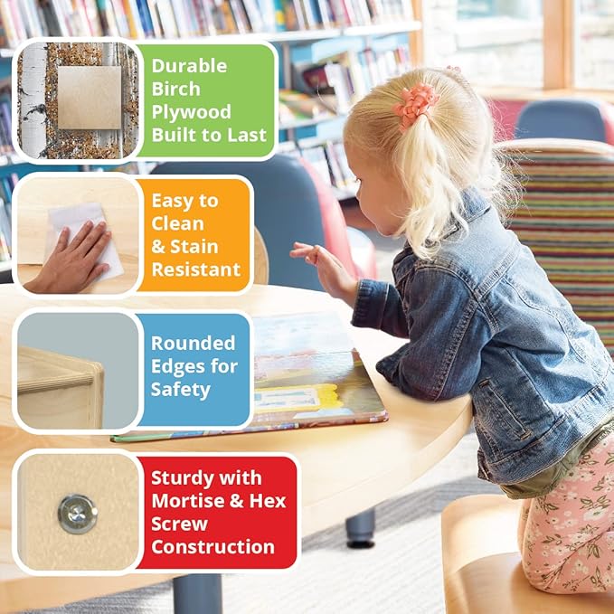 Contender 2 Shelf Bookcase Unit with Adjustable Shelves for Book, Puzzle, Toy Organizer Book Shelves for Kids Room, Montessori Furniture, in Classroom, Preschool, Homeschool
