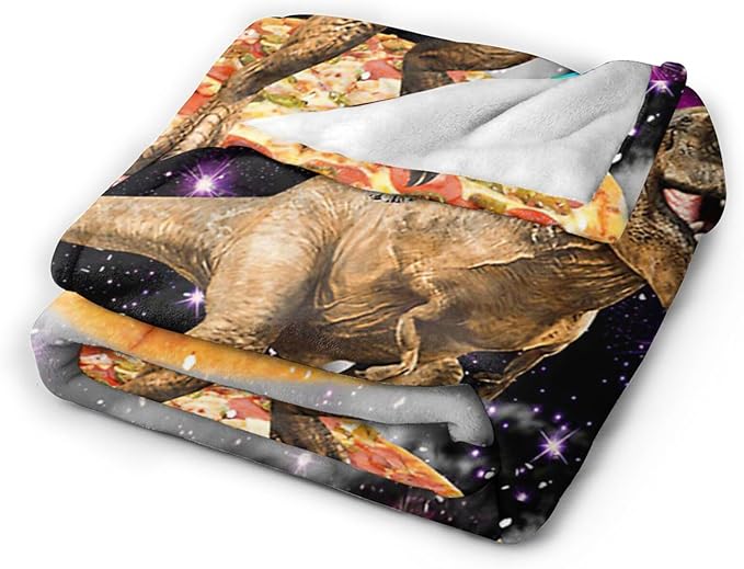 Funny Cat Dinosaur Blanket Soft Cozy Dino Galaxy Fleece Plush Throw Blanket Warm Lightweight Taco Pizza Flannel Stuff Decor Blanket Gifts for Girls Boys Lovers Adults Women Men Bed Travel 50"x60"