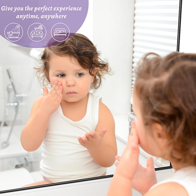 Bathroom Mirror, Wall Mirrors, Black Metal Framed Wall-Mounted Mirrors, Bathroom Vanity Mirror for Over Sink, Living Room, Bedroom, Entryway, 48x36 Inch, Black