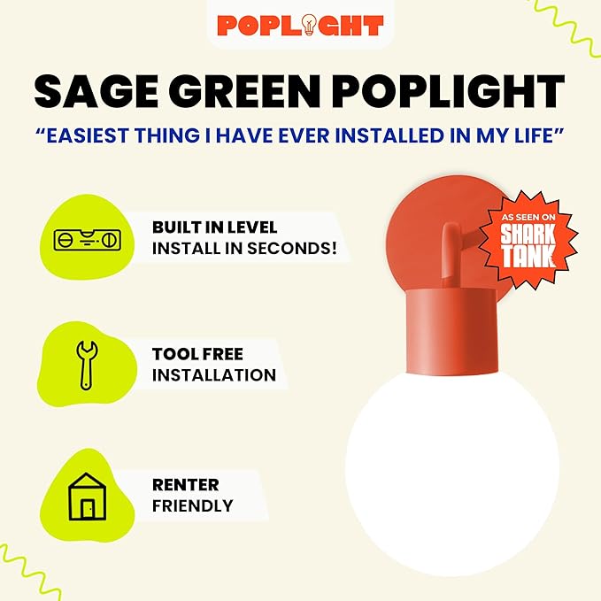 Wireless Wall Sconce (Shark Tank) Rechargeable & Dimmable LED Light w/App Control & Damage-Free Install, Moveable Modern Ambient Lighting for Elegant Home & Bedroom Decor | Vermillion Red