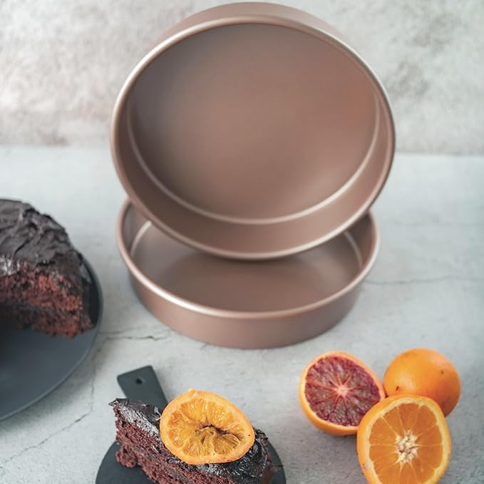 Passionate Baker PFOA free Nonstick Baking Pans Bundle of 6 items: 9 inch Round Cake Pans, 9 x 13 inch Cake Baking Pan, Square, Loaf, Muffin Tin