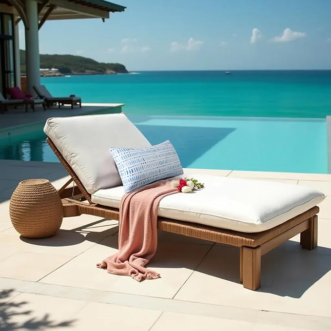 Pack of 2 12x20 Outdoor Pillows, Waterproof Throw Pillows with Inserts, Decorative Lumbar Pillows for Patio, Garden, Couch, Furniture, Sofa, Bed, Living Room(Pebble Blue)