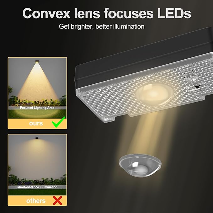 Solar Fence Lights,Fence Lights Solar Powered Waterproof IP65 Multicolor Led 12 Fixed Colors ＆RGB Color Changing for Pool, Deck, Patio, Porch, Stairs, Holiday(8)