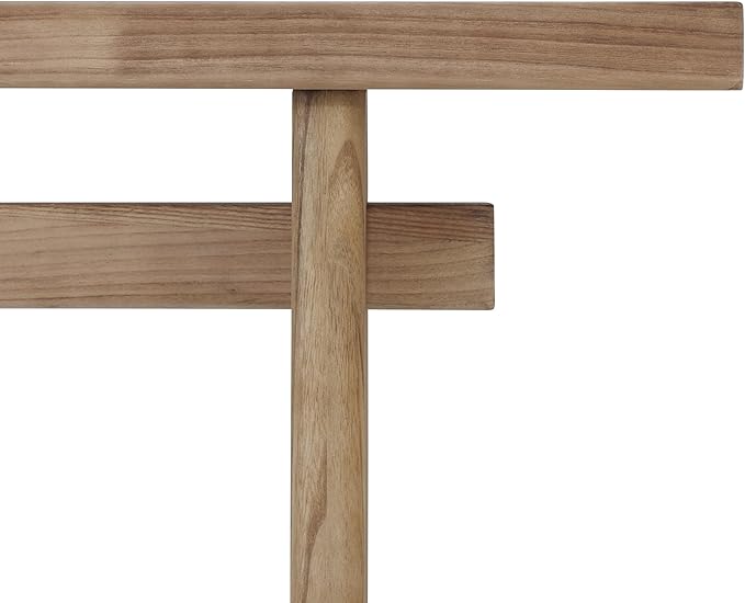 Christopher Knight Home Hirai Narrow Console Table with Geometric Silhouette, Entryway Table with Premium Wood Veneer Finish, MDF Wood Design Display Table for Home Decoration, Living Room, Brown