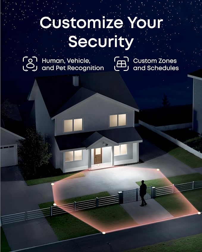 eufy PoE Bullet Security Camera E40, NVR Add On Cam, 4K UHD, 122° FOV, F1.6 Color Night Vision, 24/7 Recording, Human/Vehicle/Pet AI Detection, Red and Blue Strobe, Plug and Play