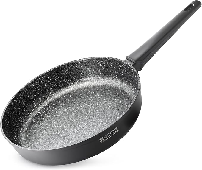 THE ROCK SOHO 11-Inch Non Stick Frying Pan – Nothing Sticks, Never Warps, Lasts Longer, Healthy Skillet with Heat-Resistant Handle, PFOA Free, Oven & Dishwasher Safe, Black