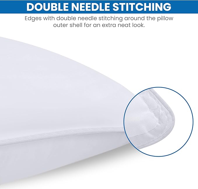 Utopia Bedding Bed Pillows for Sleeping (White), King Size, Set of 4, Hotel Pillow, Cooling Pillows for Side, Back or Stomach Sleepers