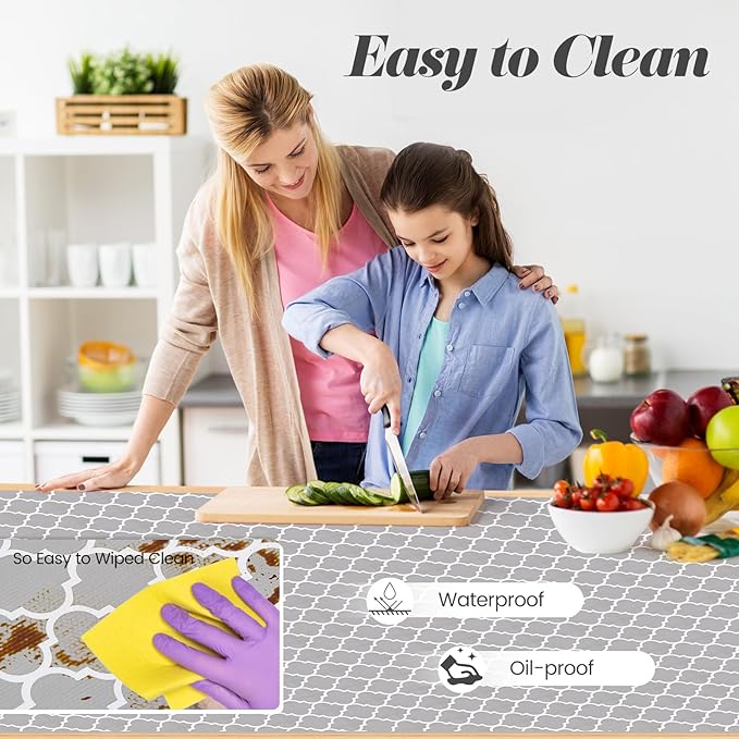 Drawer Shelf Liner for Kitchen Cabinets, Non Adhesive Slip Resistant Shelf Paper Easy to Clean, Strong Grip Thickened Waterproof Washable Mats for Pantry Shelves Cupboard Dresser, 12 in x 30 FT