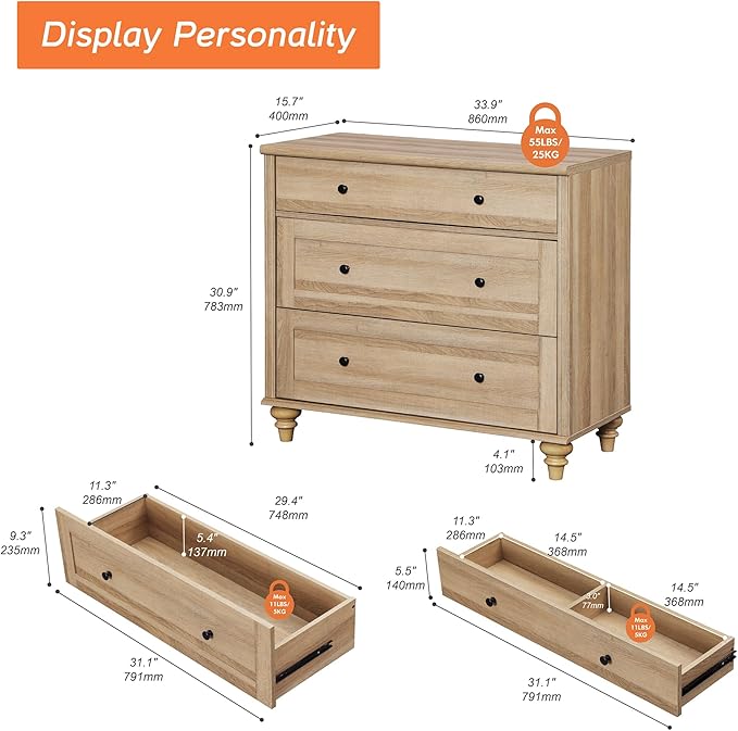 WAMPAT TV Stand for 75 Inch TV, Wood TV Cabinet Entertainment Center Television Stands for Living Room, 2-in-1 Sideboard Buffet Cabinet with Glass Door & Drawer for Kitchen, Oak